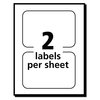 Avery Flexible Adhesive Name Badge Label, 3.38x2.33, White/Blue Border, PK40 05151